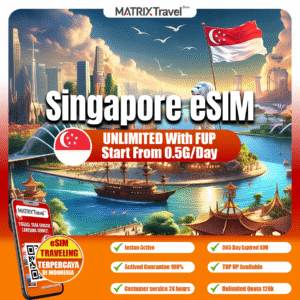 Singapore eSIM Murah – Internet 4G LTE with FUP, Tanpa Roaming, Digital, Instant, Cocok Liburan & Bisnis