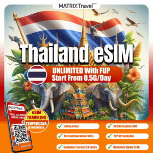 Thailand eSIM Murah – Internet 4G LTE with FUP, Tanpa Roaming, Digital, Instant, Cocok Liburan & Bisnis