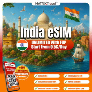 India eSIM Murah – Internet 4G LTE, Tanpa Roaming, Digital, Instan, Cocok Liburan & Bisnis