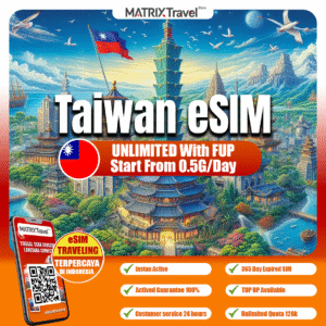Taiwan eSIM Murah – Internet 4G LTE with FUP, Tanpa Roaming, Digital, Instant, Cocok Liburan & Bisnis