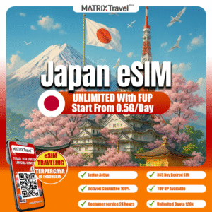 Japan eSIM Murah – Internet 4G LTE, Tanpa Roaming, Digital, Instan, Cocok Liburan & Bisnis