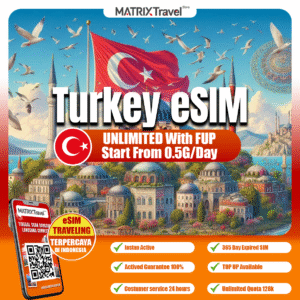Turkey eSIM Murah – Internet 4G LTE with FUP, Tanpa Roaming, Digital, Instant, Cocok Liburan & Bisnis