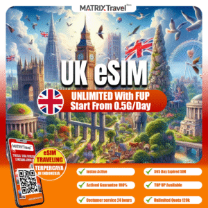 UK eSIM Murah – Internet 4G LTE with FUP, Tanpa Roaming, Digital, Instant, Cocok Liburan & Bisnis