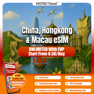 China, Hongkong, Macau eSIM Murah – Internet 4G LTE, Tanpa Roaming, Digital, Instan, Cocok Liburan & Bisnis
